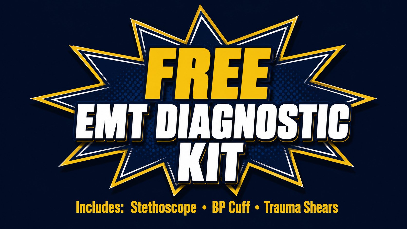 Free EMT Diagnostic Kit -- Stethoscope, BP Cuff, Trauma Shears
